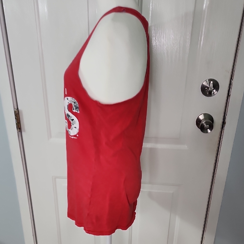 5th & Ocean Red Cincinnati Reds Women's Tank Top - Picture 4 of 6